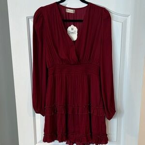 Altar'd State Deep Red Dress